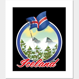 Iceland travel logo Posters and Art